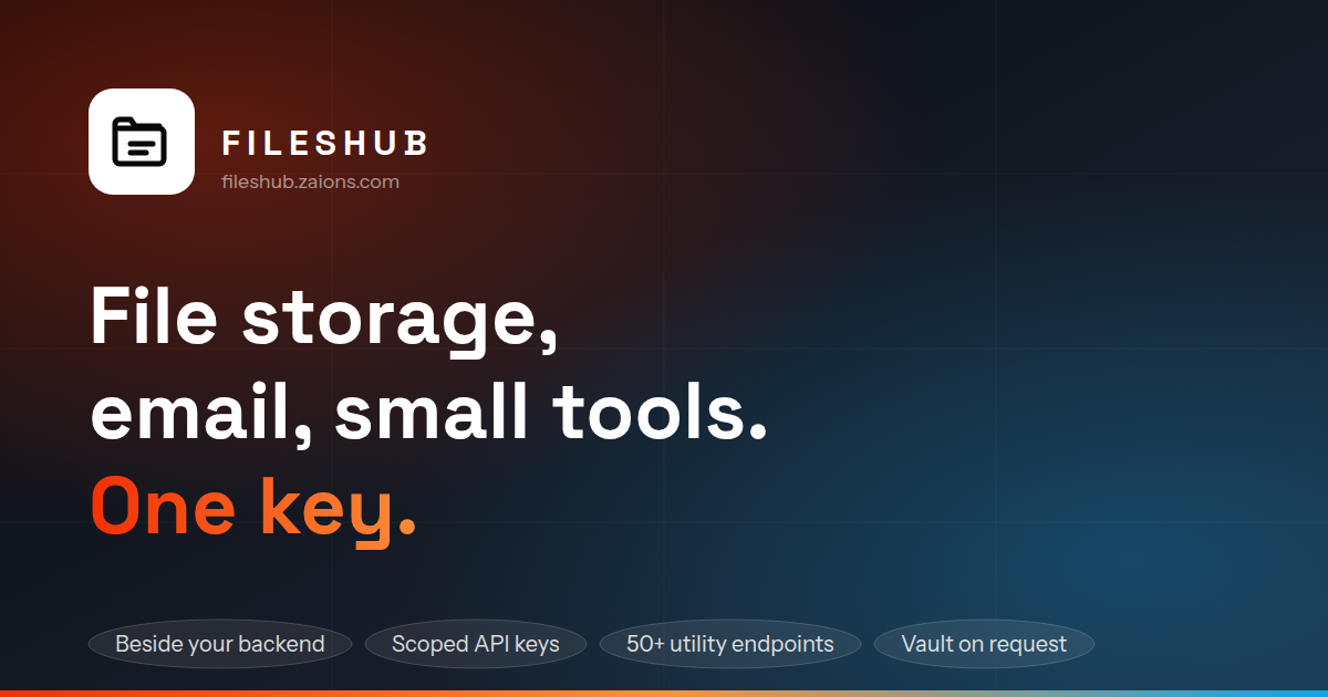 One Hub Files Files Hub — Multi-Tenant File Storage with a Public REST API